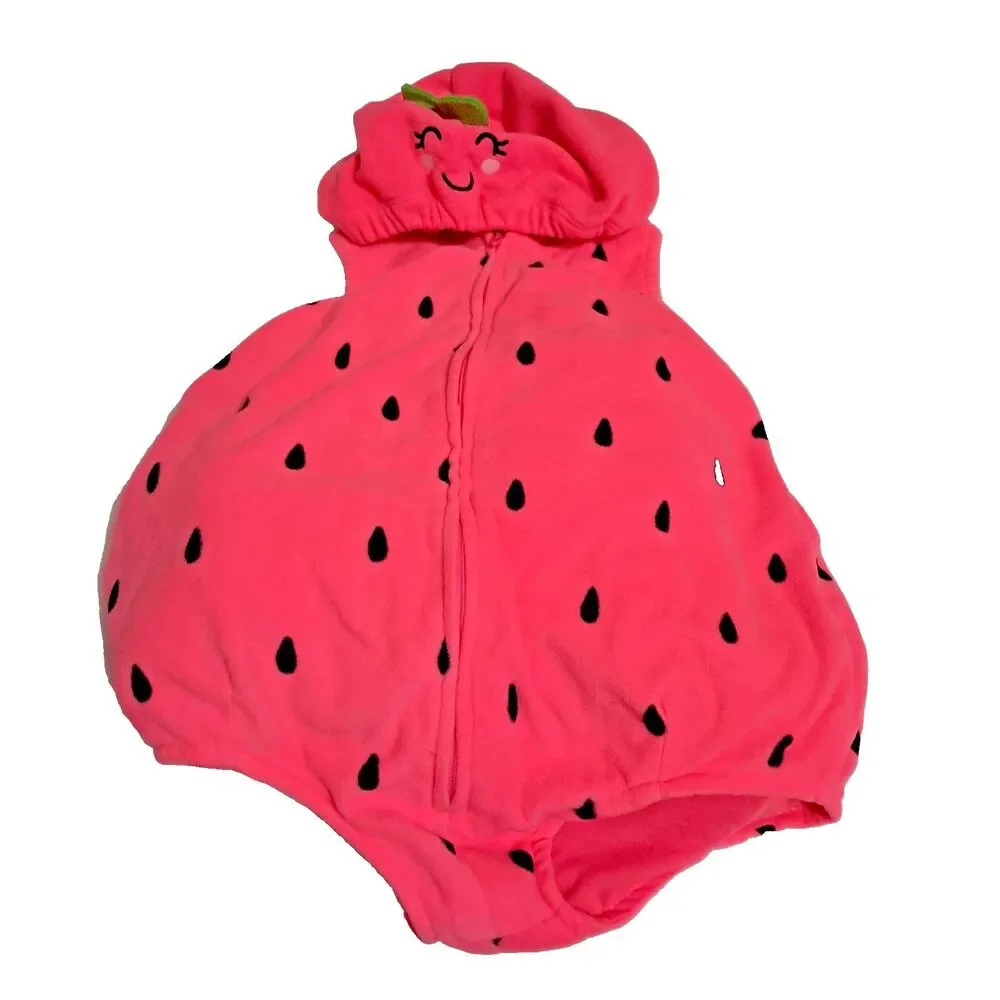 Carter's Baby Strawberry Halloween Costume 24 Months One Piece Fruit Hood - Picture 8 of 8